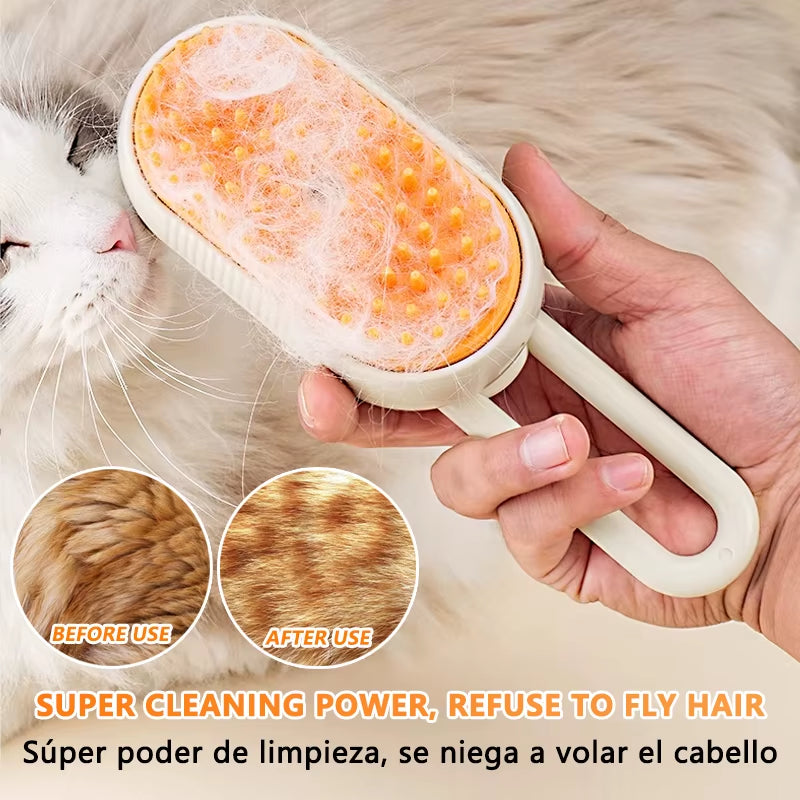 Steam Brush for Cat Dog Comb Electric Spray Removes Hair Cat Brush Soft Silicone Massage Grooming Comb Pet Accessories Supplies